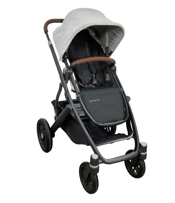 secondhand UPPAbaby VISTA V2 Stroller, 2022, Anthony (White & Grey Chenille)