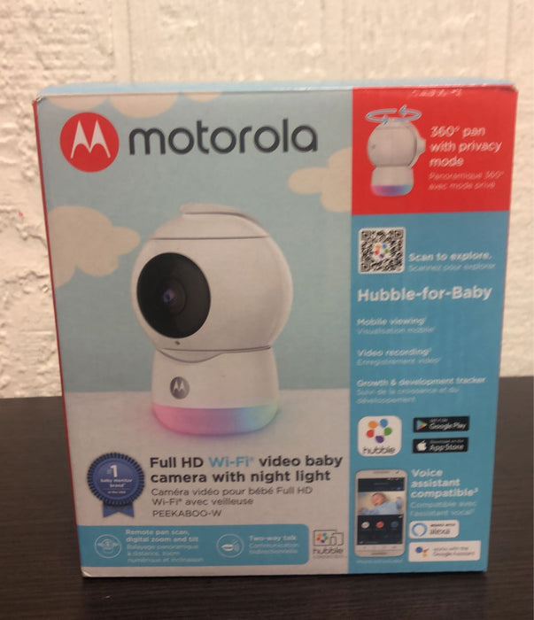 secondhand Motorola Peekaboo HD WiFi Video Baby Monitor with Glow Light