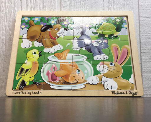 used Melissa & Doug 12-Piece Wooden Jigsaw Puzzle