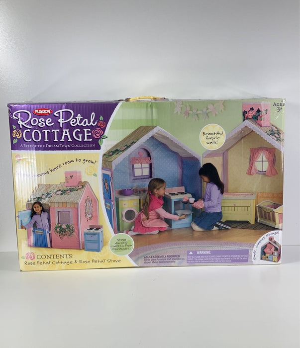 used Playskool Rose Petal Cottage & Stove Set