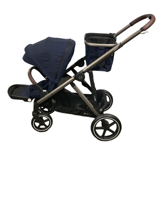 secondhand Cybex Gazelle S Modular Stroller, 2022, Taupe Frame, Navy Blue