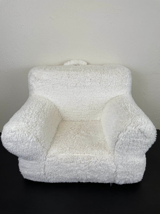 used Pottery Barn Kids My First Ivory Faux Fur Anywhere Chair