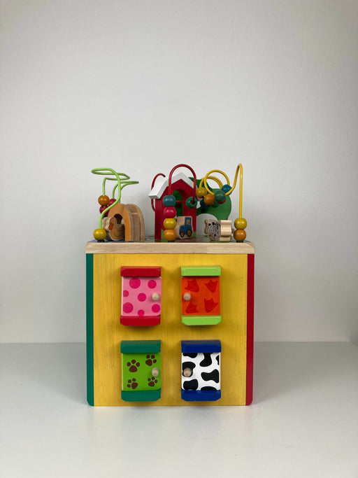 used Battat Wooden Activity Cube