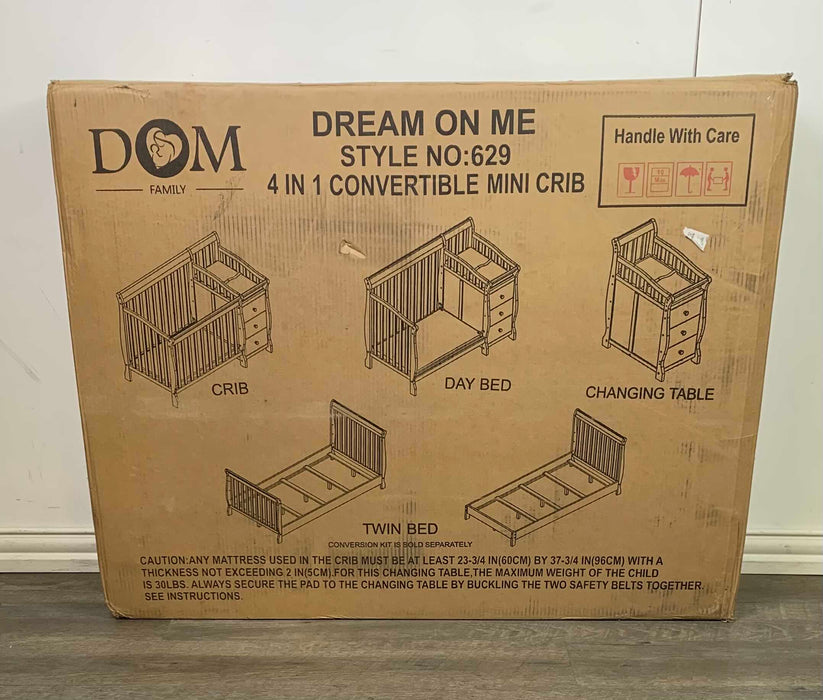 used Dream On Me Aden 4-in-1 Convertible Mini Crib