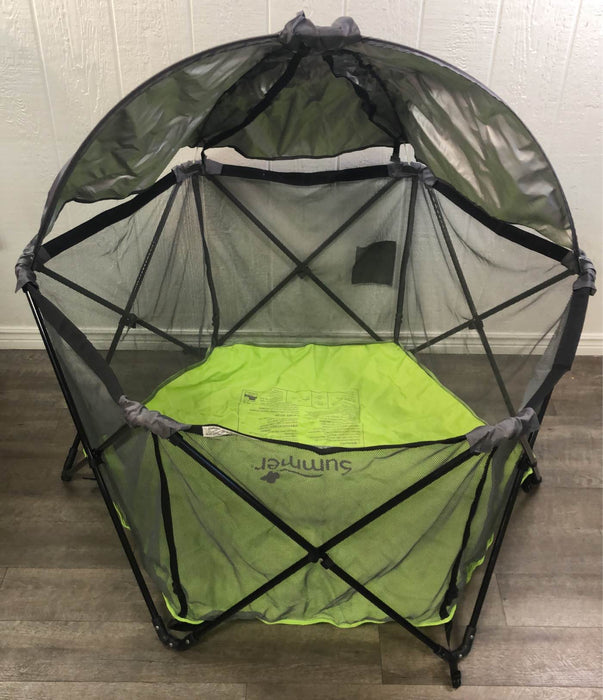 used Summer Infant Pop 'N Play Portable Playard With Canopy