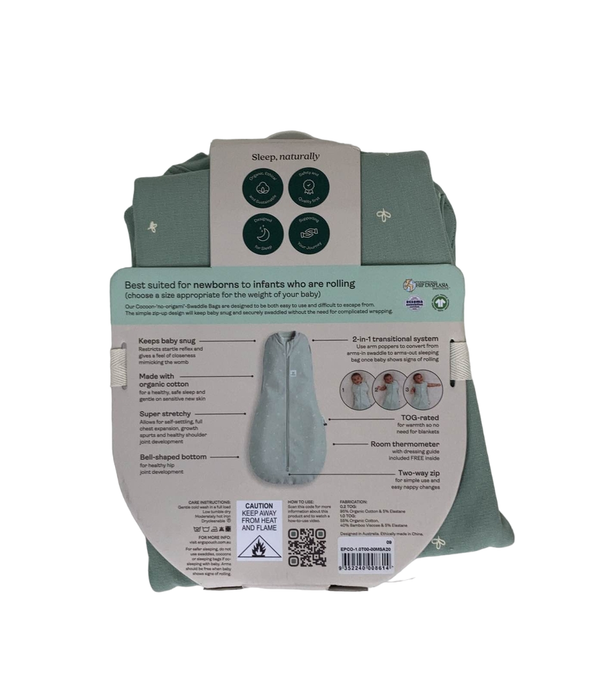 secondhand ErgoPouch Cocoon Swaddle Bag, 1.0 TOG, 0000M, Sage