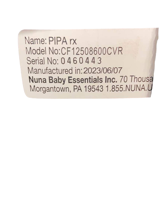 Nuna PIPA rx Infant Car Seat, Caviar, 2023