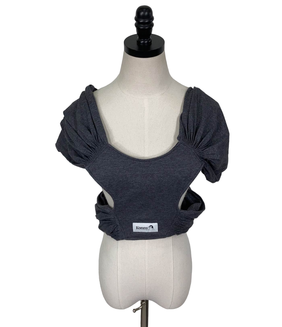 Konny Baby Wrap Carrier Cotton Charcoal Small