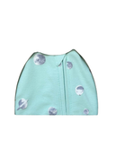 secondhand Happiest Baby Sleepea Swaddle, Medium, Teal Planets