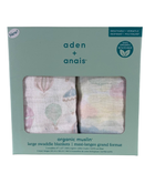 used Aden + Anais Large Cotton Muslin Swaddle, 2 Pack