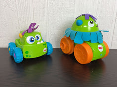 used Fisher Price Press ‘N Go Monster Truck With Rolling Motion, Set of 2