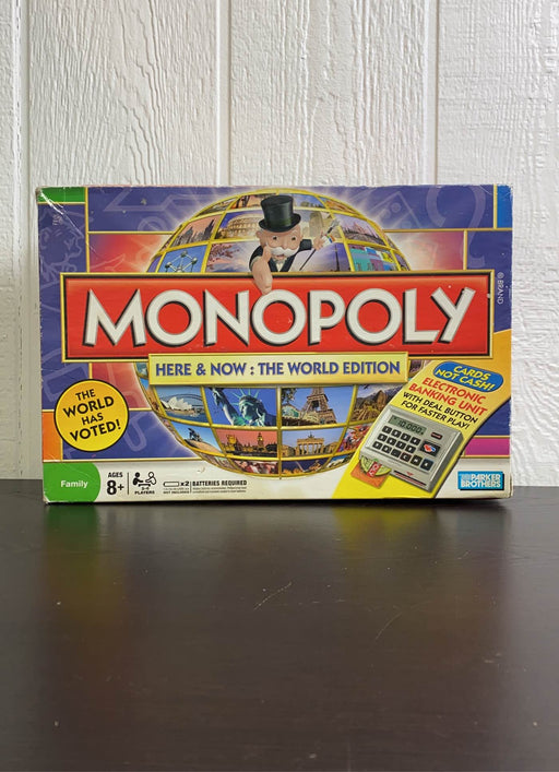 used Hasbro Monopoly, -Here and Now: The World Edition