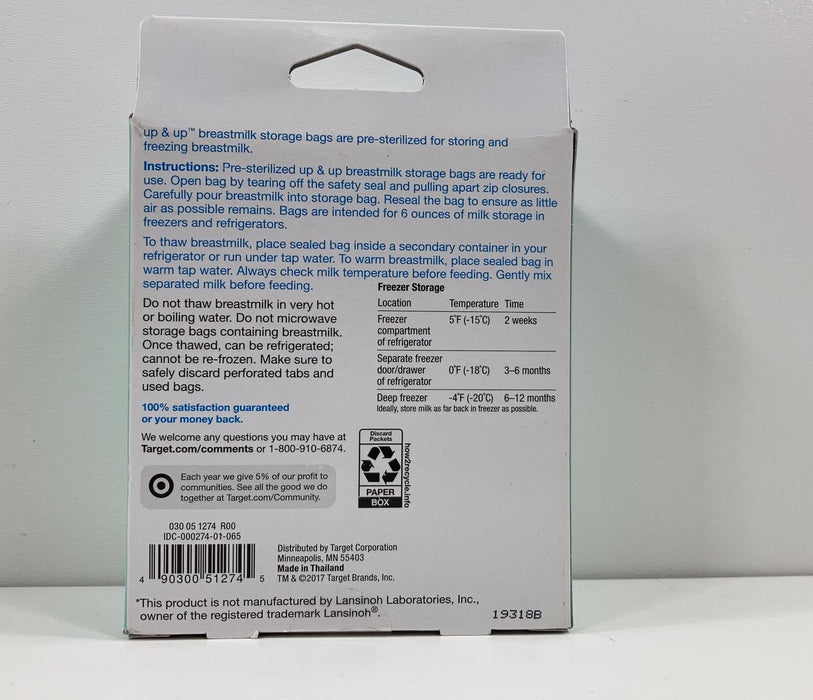 secondhand Up&Up Milk Storage Bags