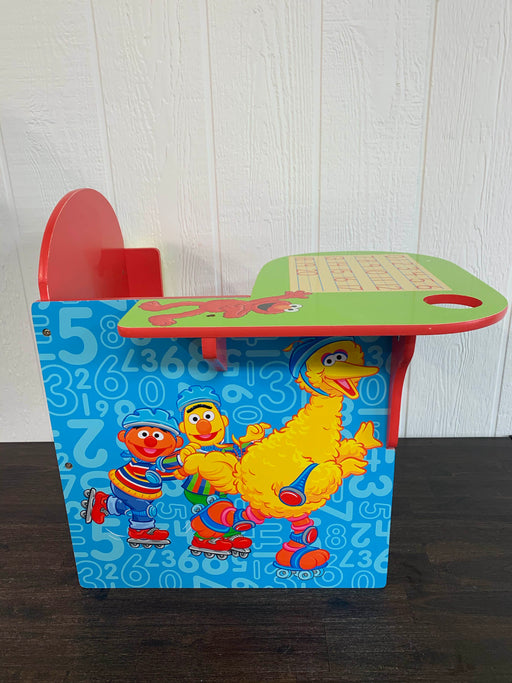 secondhand Delta Children Sesame Street Chair Desk With Storage Bin