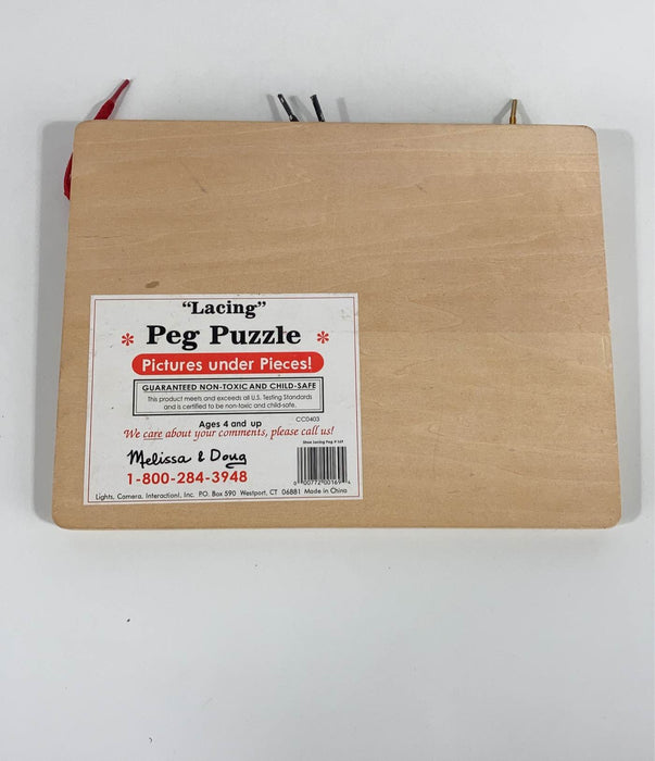secondhand Melissa & Doug Lacing Peg Puzzle