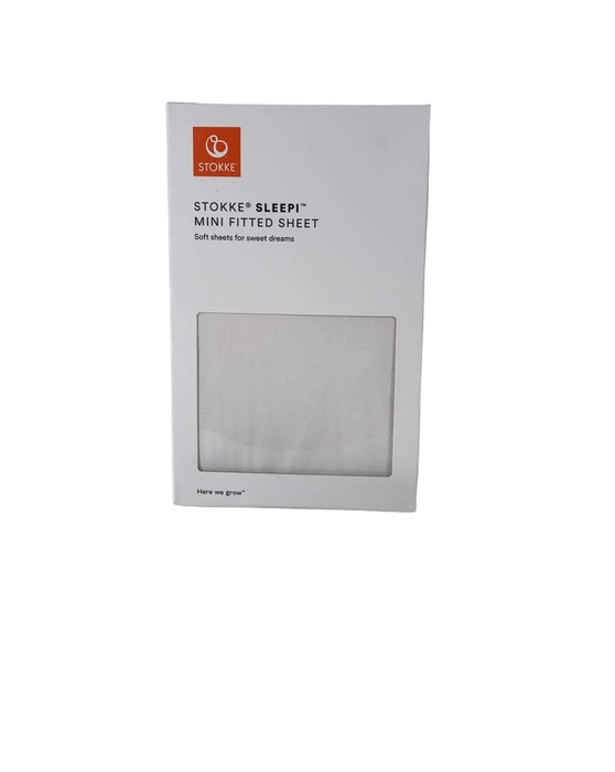 Shop Stokke Sleepi Mini Fitted Sheet, White, V3 at GoodBuy Gear