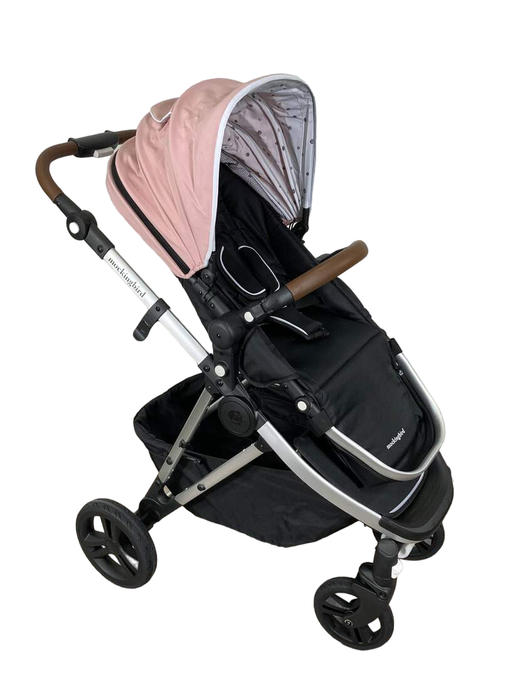 used Mockingbird Single Stroller, 2023, Bloom, Silver With Penny Leather, Watercolor Drops