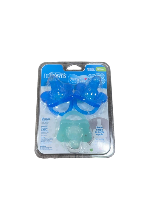 Shop Dr. Brown's HappyPaci Silicone Pacifier, Blue/Green, 3 Pack, 0-6 Months at GoodBuy Gear