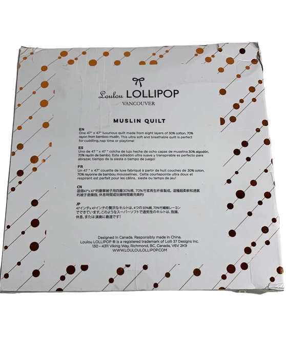 Shop LouLou Lollipop Muslin Baby Quilt, New York at GoodBuy Gear