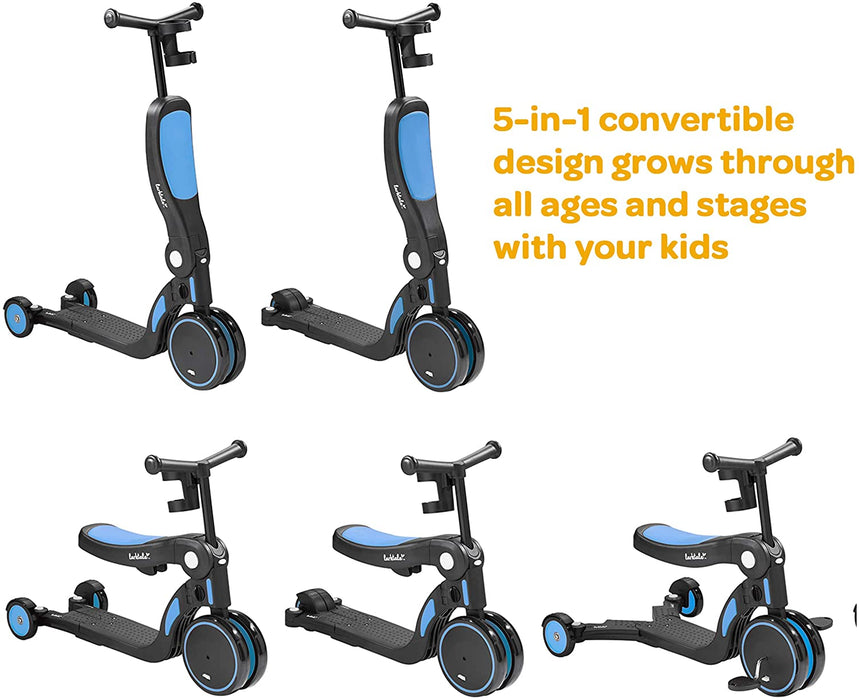 Shop Larktale Scoobi 5-in-1 Scooter, Freshwater (Blue/Black) at GoodBuy Gear