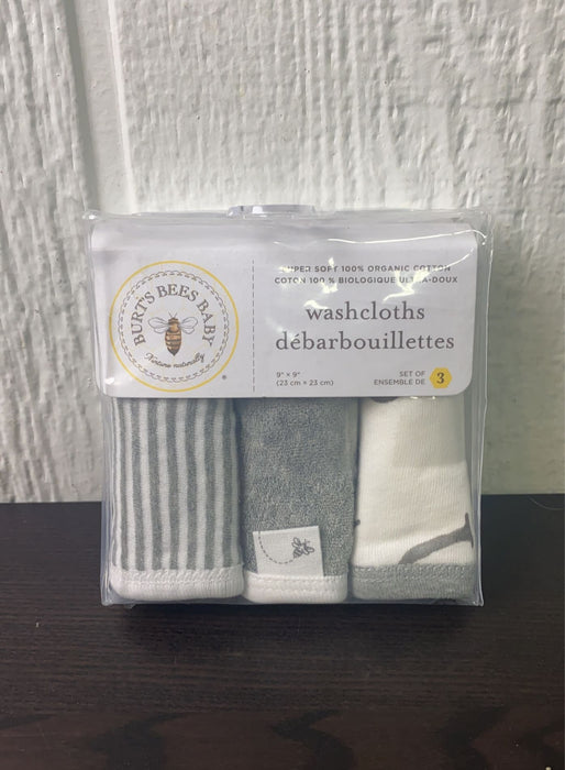 used Burt's Bees Baby WashCloths 3 Pack