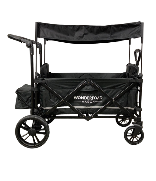 secondhand Wonderfold X2 Push + Pull Double Stroller Wagon, 2022, Stealth Black