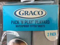 secondhand Graco Pack n Play Fitted Sheet, 2 Pack