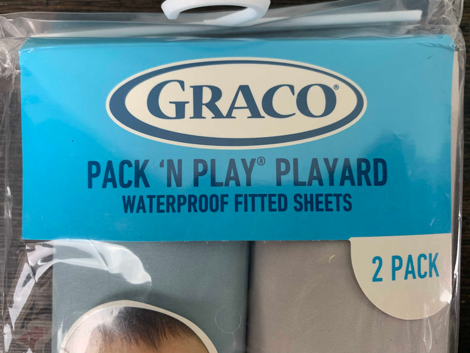 secondhand Graco Pack n Play Fitted Sheet, 2 Pack