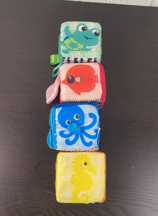 secondhand Baby Einstein Infinity Block High Contrast Soft Block Toy