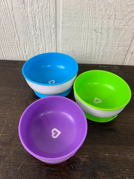 used Munchkin Stay-Put Suction Bowls 3 Pack