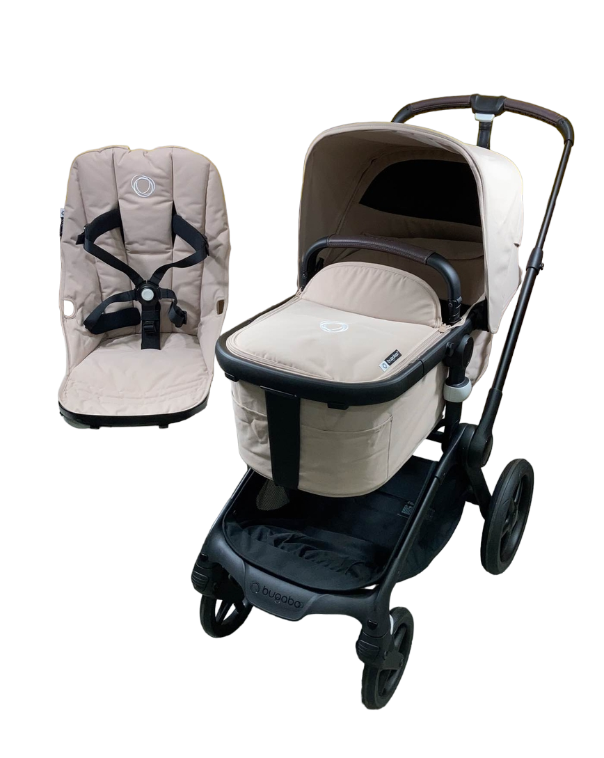 Bugaboo Fox Stroller, 2023, Black Frame, Desert Taupe