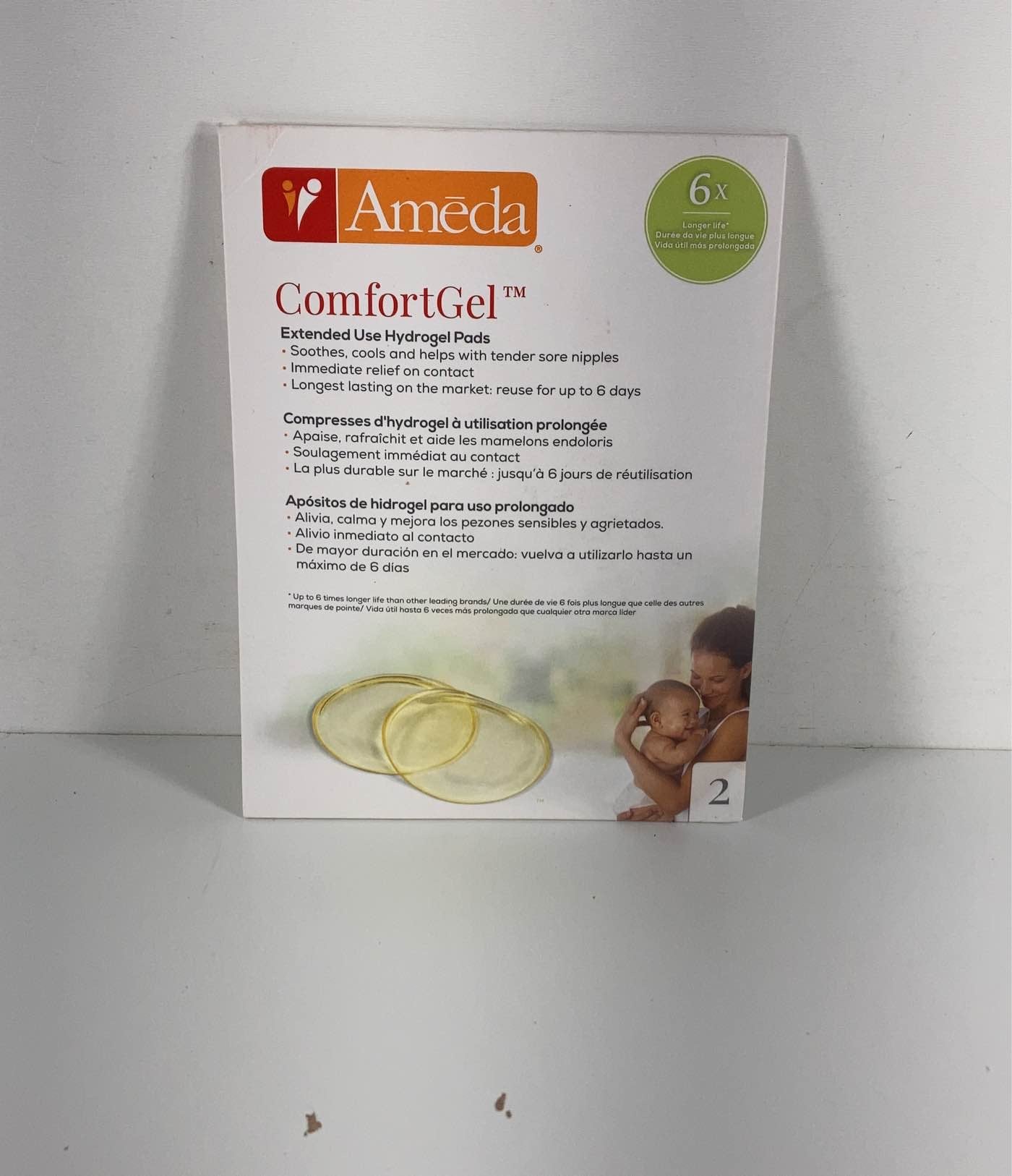 Ameda Extended-Use Hydrogel pads help provide soothing, cooling