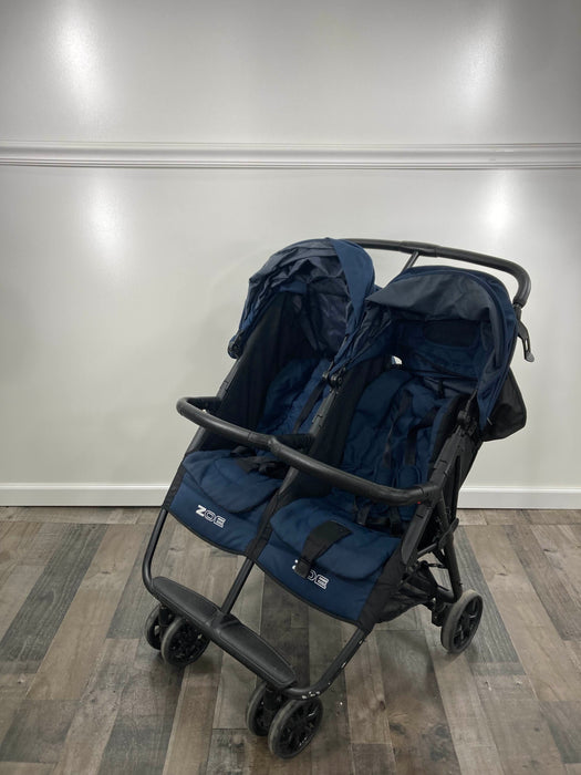 used Zoe Twin+ XL2 Stroller, Luxe Navy Blue, 2017