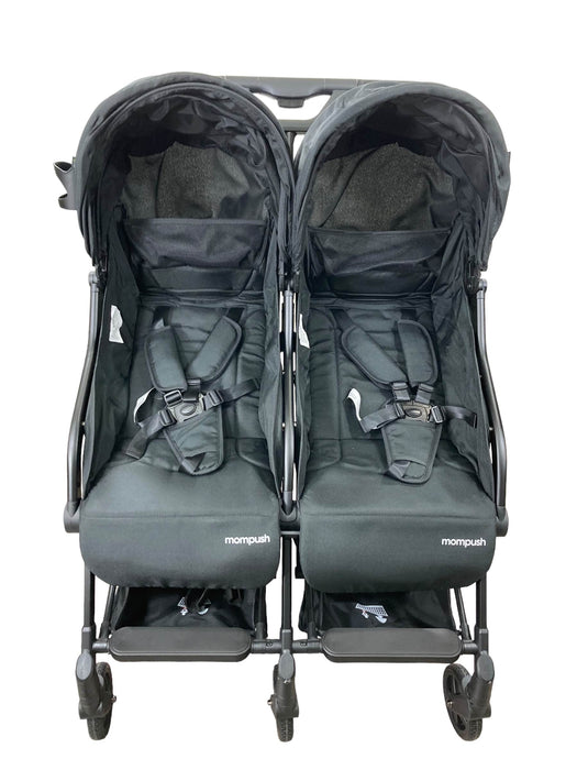 secondhand Mompush Lithe Double Stroller, 2021, Black