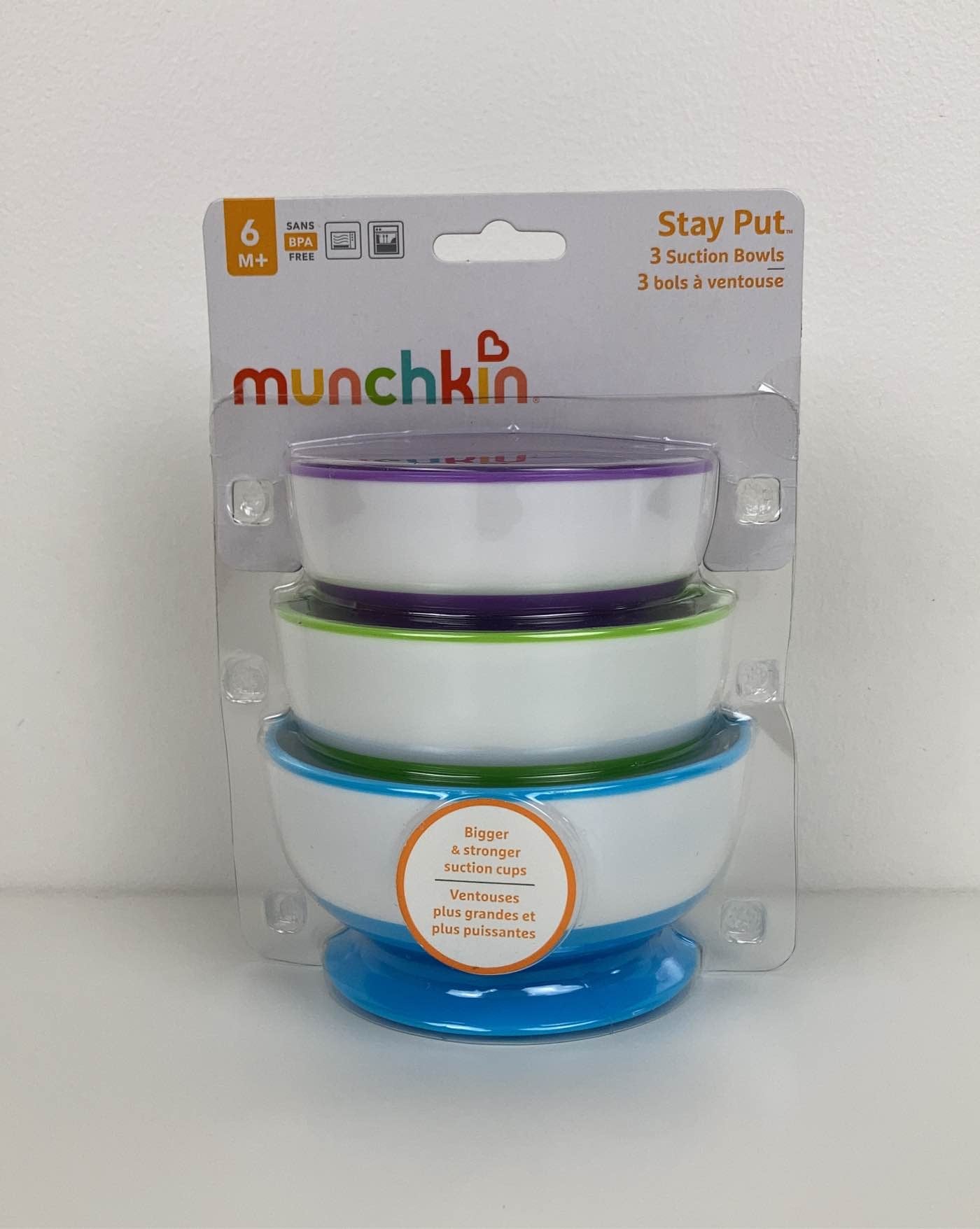 Munchkin Stay Put Suction Bowl 3 Pack