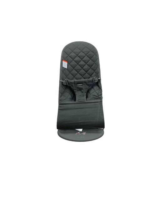 secondhand BabyBjorn Bouncer Bliss, Dark Gray Frame, Anthracite Cotton Classic Quilt