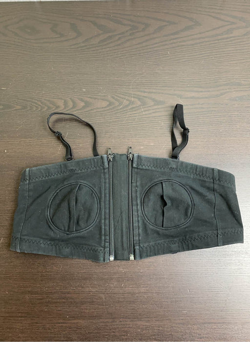 used Simple Wishes Hands Free Pumping Bra, XS-L With 1" Center Panel, Black