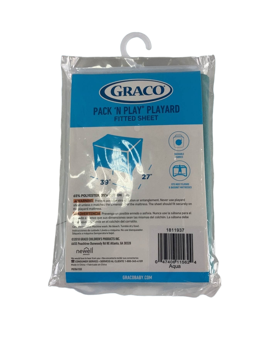 Shop Graco Pack 'n Play Fitted Sheet, Aqua at GoodBuy Gear