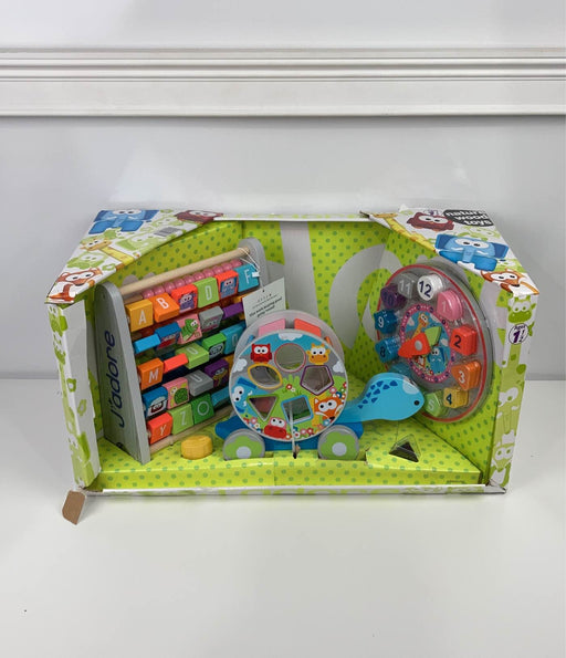 used J'Adore 3-in-1 Gift Set with Abacus, Turtle Pull Toy and Clock