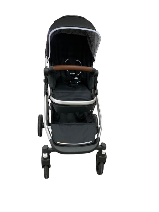 used Mockingbird Single to Double Stroller, 2022, Silver with Penny Leather, Watercolor Drops, Black