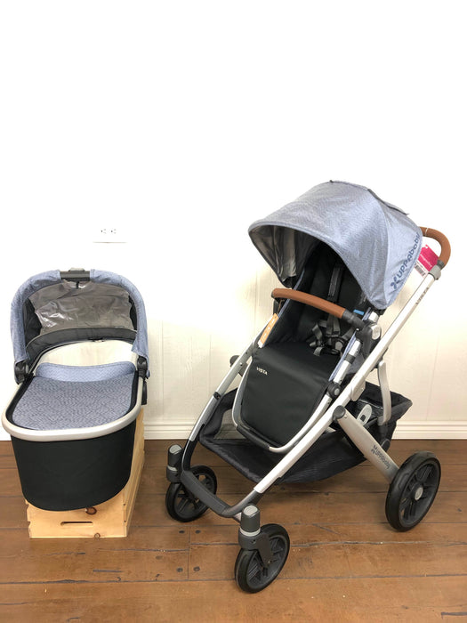 used UPPAbaby VISTA Stroller, 2017, Gregory (Blue Melange)