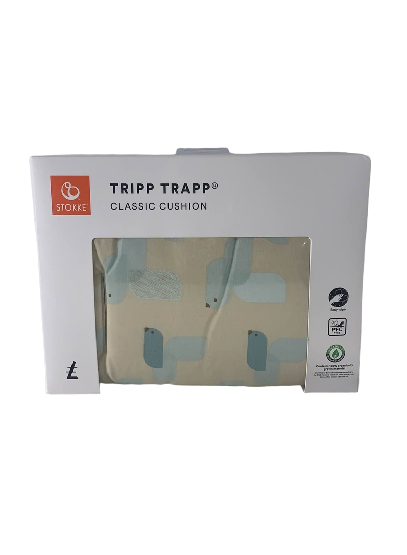 Tripp trapp® classic cushion birds blue ocs cuscino per seggiolone, morbido  e avvolgente per il tuo bambino - Prénatal