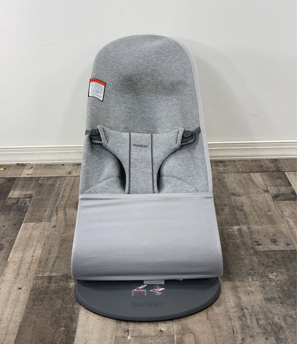 secondhand BabyBjorn Bouncer Bliss, Light Grey, 3D Jersey