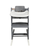 used Stokke Tripp Trapp High Chair with Baby Set and Tray, Storm Grey, White