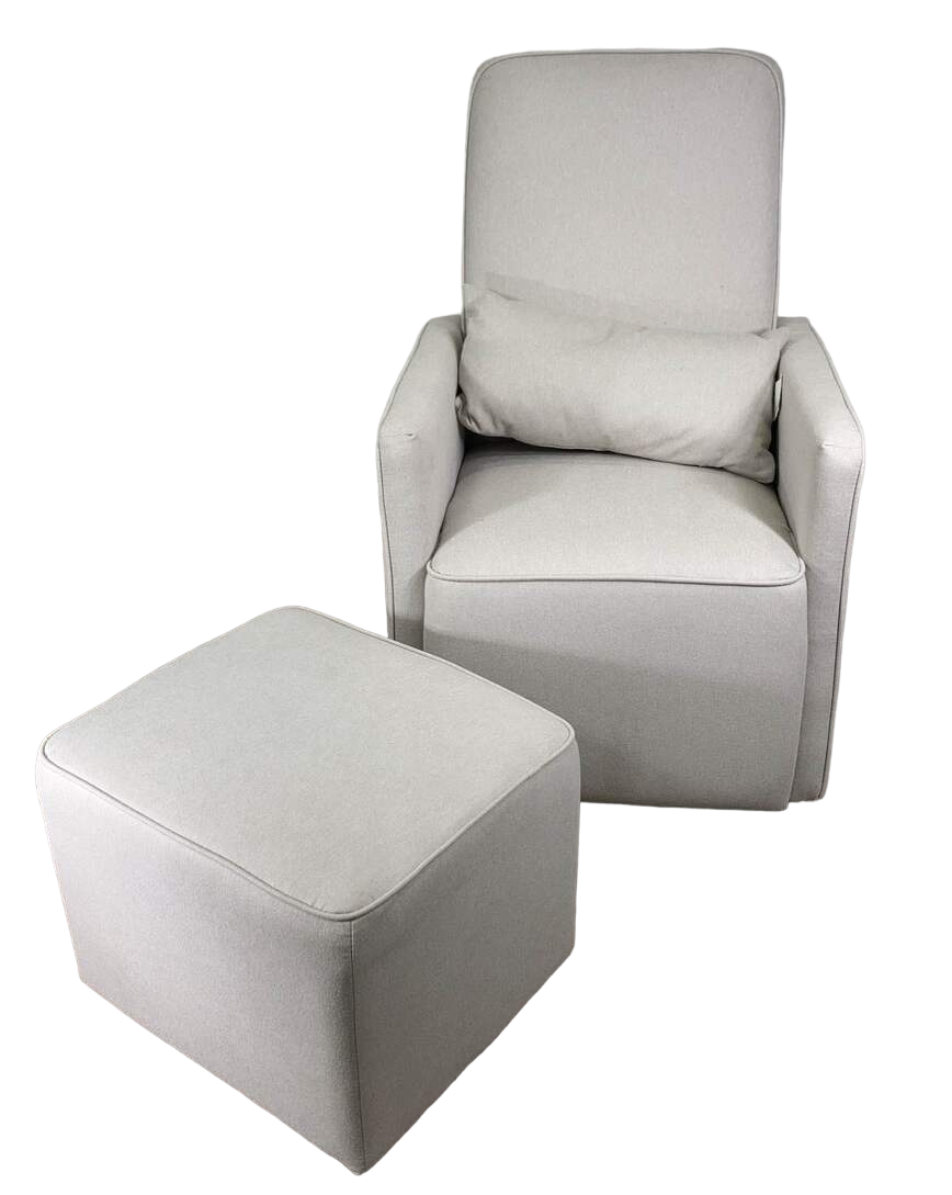 DaVinci Olive Glider and Ottoman, Cream