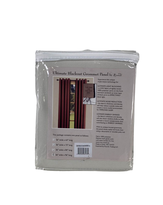 Shop Ricardo Trading Ultimate Grommet Panel Blackout Curtain, 56"x96", Ivory at GoodBuy Gear