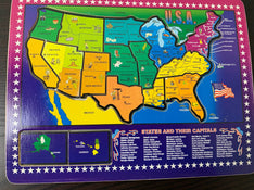 used World Kids Toys USA States & Capitals 10 Piece Wooden Puzzle