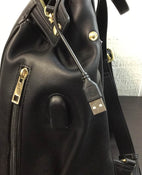 used Mia + Sophia Leather Diaper Bag Backpack