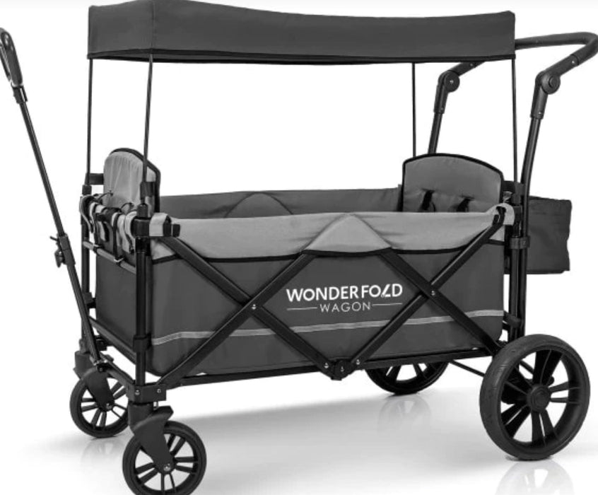 used Wonderfold X2 Push + Pull Double Stroller Wagon, 2022, Black