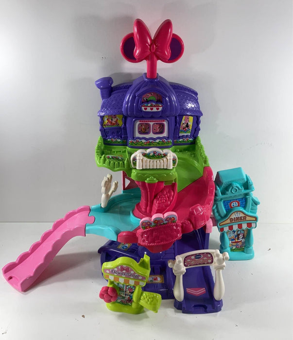 secondhand VTech Go! Go! Smart Wheels Disney Minnie Mouse Around Town Playset